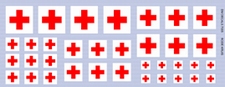 DM DECALS 7005  Rode Kruis vierkant  1:72