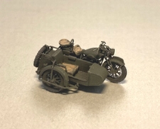 JWDEBOER JW10  BSA G14  motor met zijspan (NL)  NIEUW  1:87