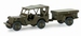 MINITANKS 200401A Willy's Jeep met aanhanger  1:87